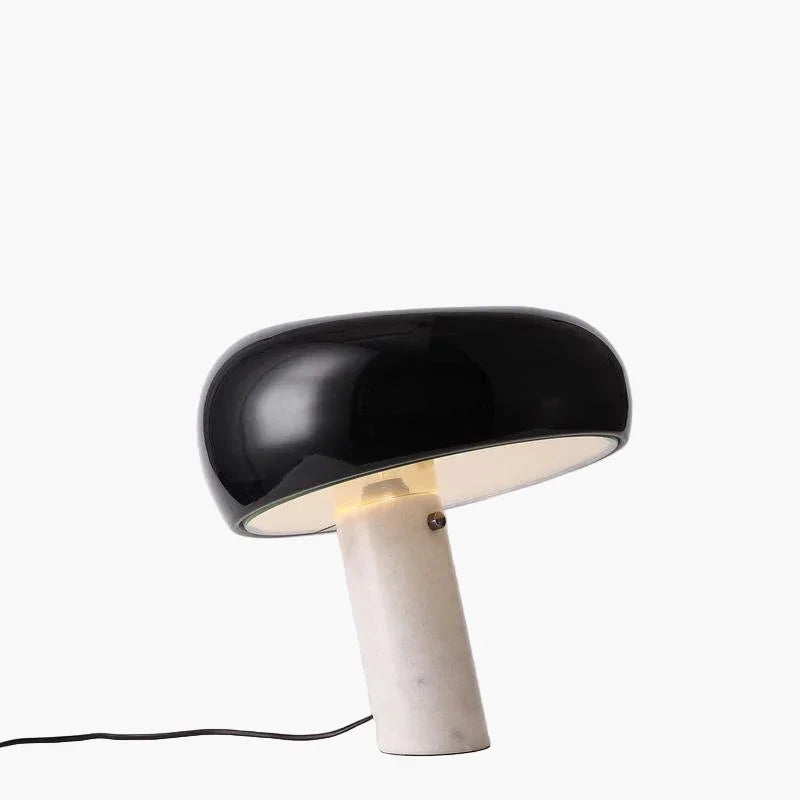 Table Lamp - Marble Base - Metal Shade