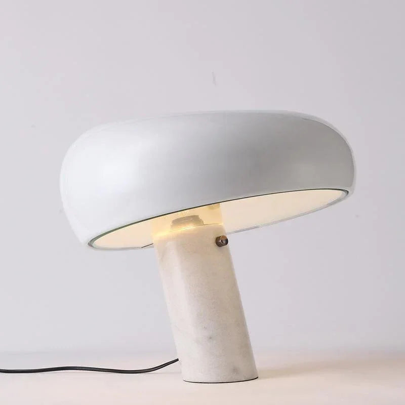 Table Lamp - Marble Base - Metal Shade