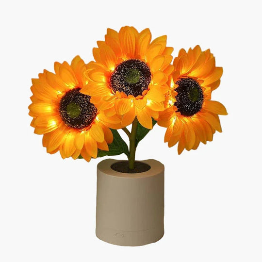 Table Lamp - Sunflower Design - LED Rechargeable
