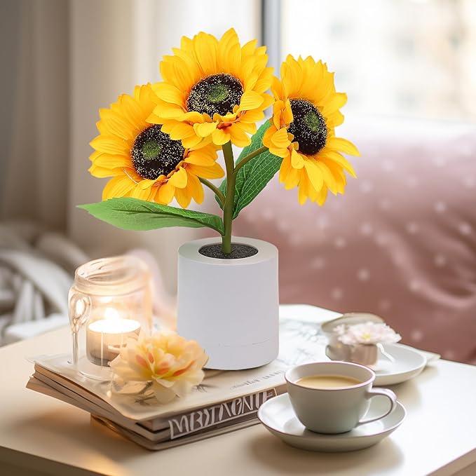 Table Lamp - Sunflower Design - LED Rechargeable