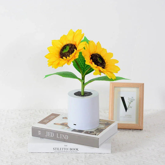 Table Lamp - Sunflower Design - LED Rechargeable