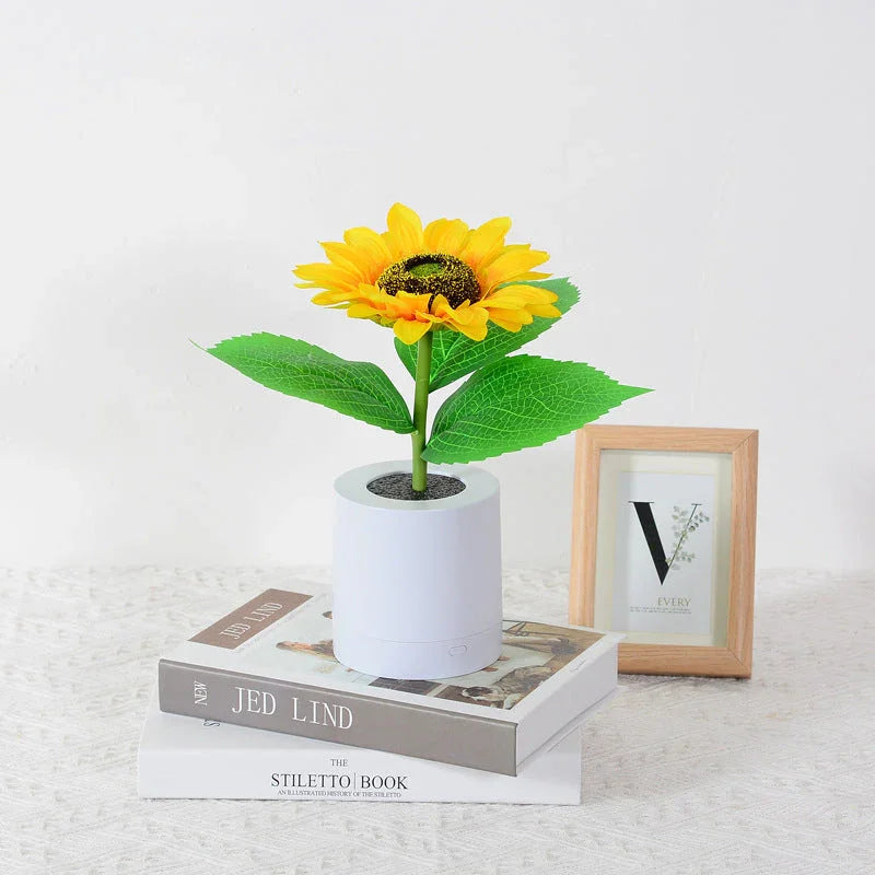 Table Lamp - Sunflower Design - LED Rechargeable