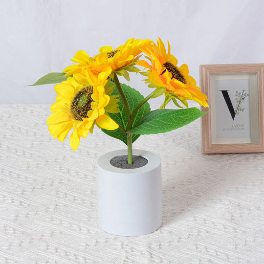 Table Lamp - Sunflower Design - LED Rechargeable