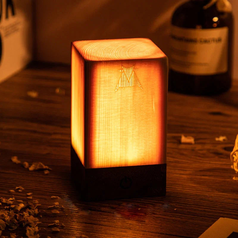 Table Lamp - Touch Control - Wood Finish