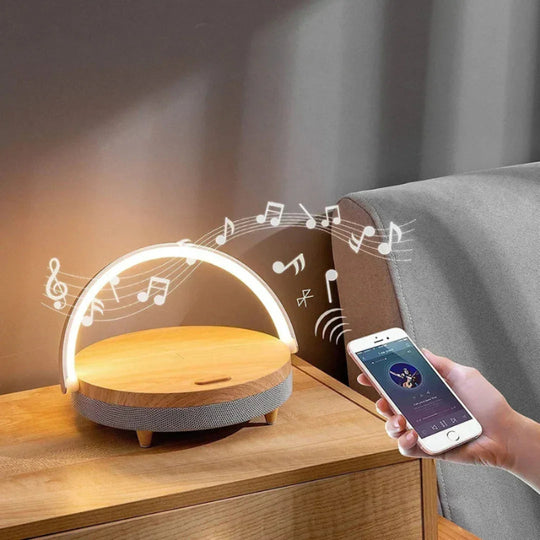 Table Lamp - Wireless Charging - Bluetooth Speaker - Luvonic