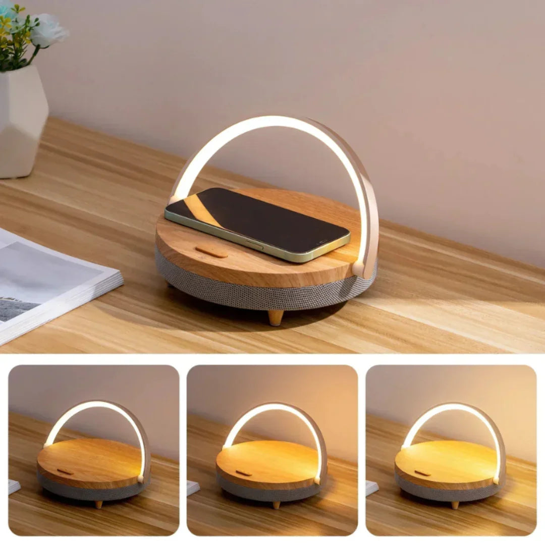 Table Lamp - Wireless Charging - Bluetooth Speaker - Luvonic