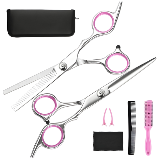 Haircutting Kit with Stainless Steel Scissors and Tools