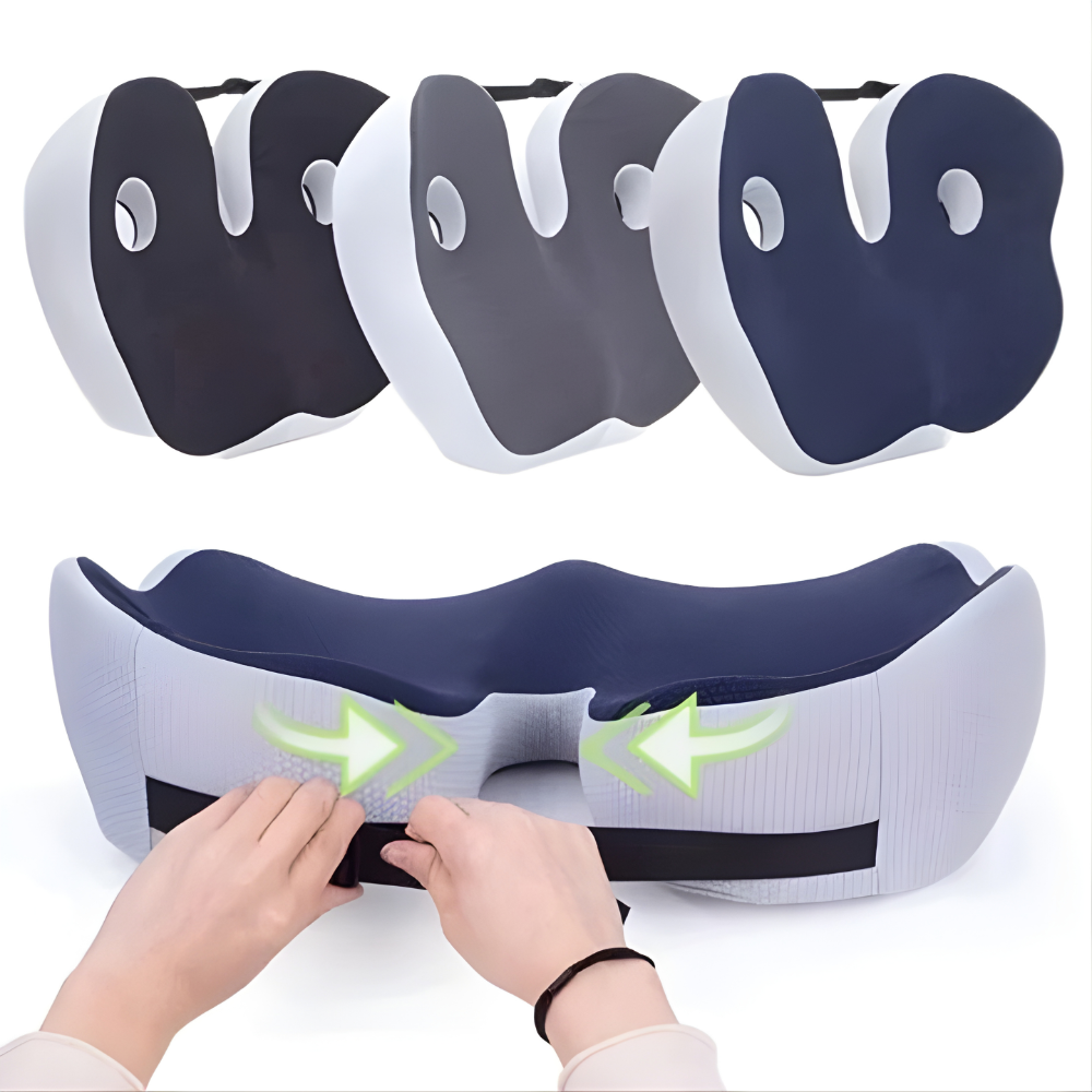 Cushion with Adjustable Memory Foam and Sit Bone Support