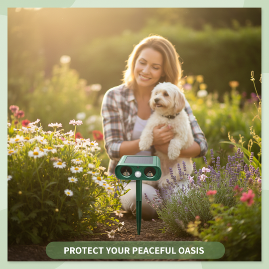 Animal Repeller with Solar Power and Motion Detection