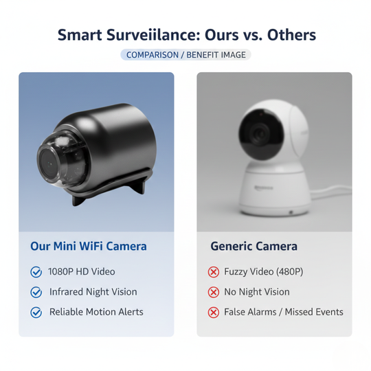 WiFi Security Camera with Night Vision and Motion Detection