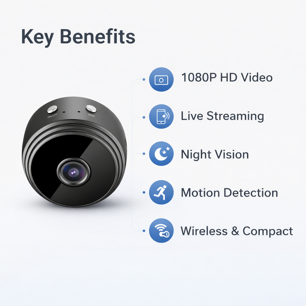Wireless Camera with Live Feed and Audio
