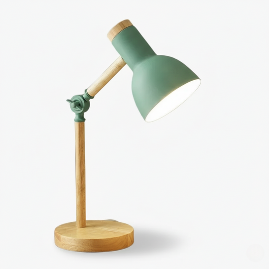Wooden Table Lamp - Adjustable Design - Bedside Lighting