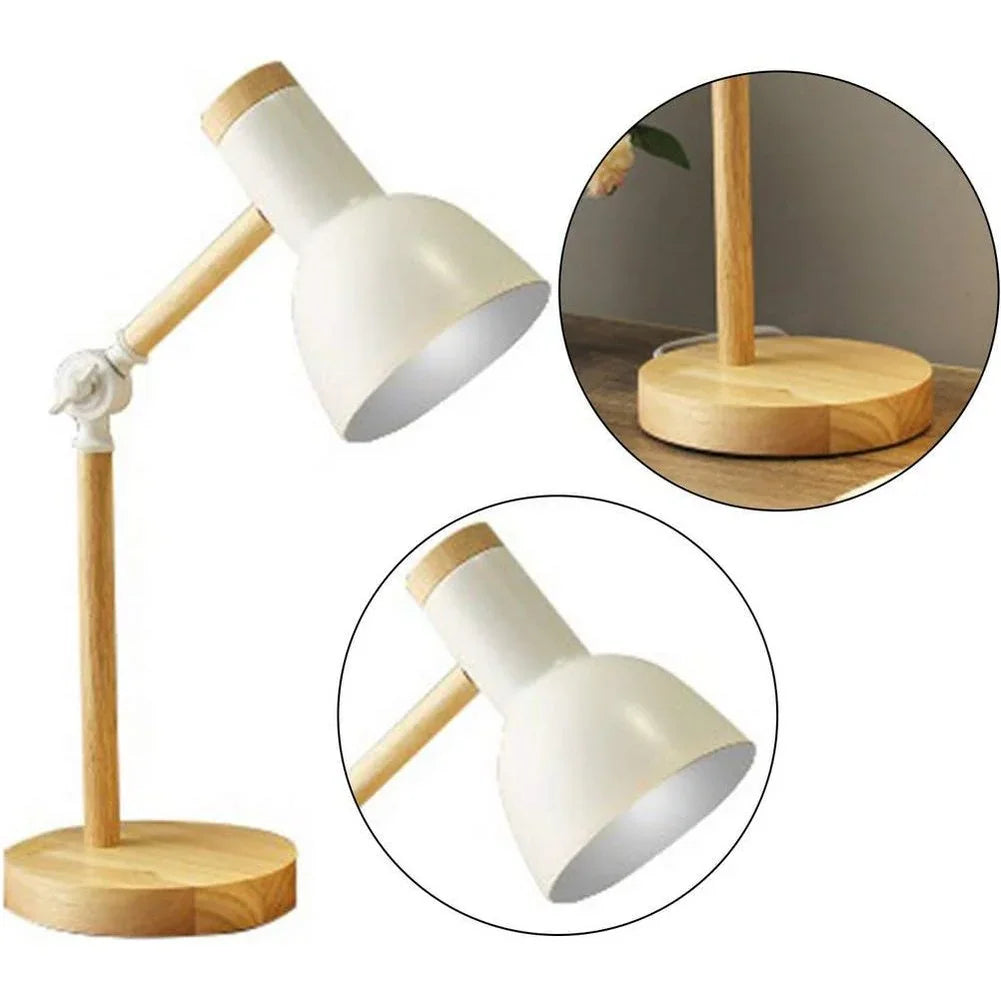 Wooden Table Lamp - Bedside Lamp - Adjustable Design - Luvonic
