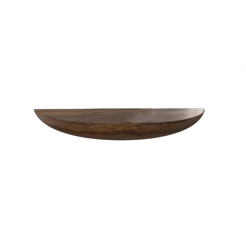 Wall Shelf with Half-Round Design and Wooden Finish