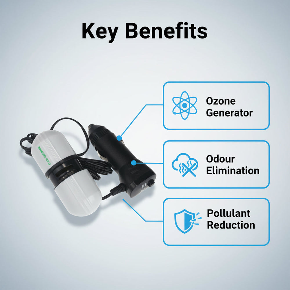 Car Air Purifier with Ozone Generator and Portable Design