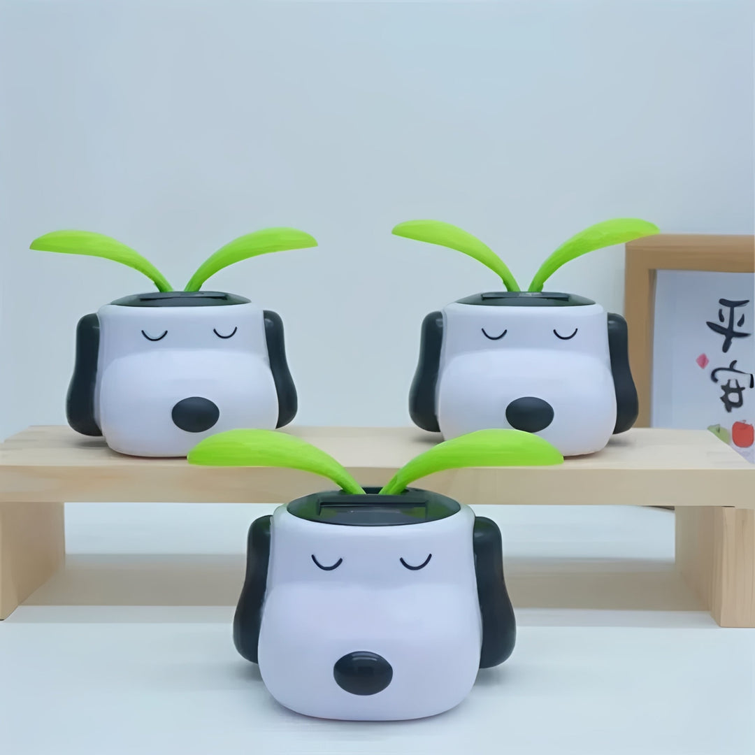 Car Ornament with Solar Power and Bobble Head