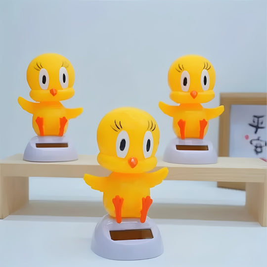 Car Ornament with Solar Power and Bobble Head