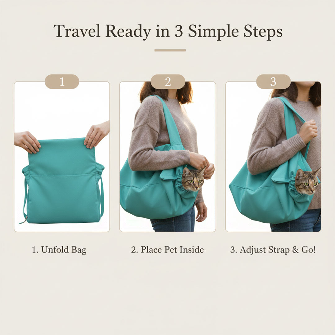 Cat Carrier with Mesh Ventilation and Secure Design