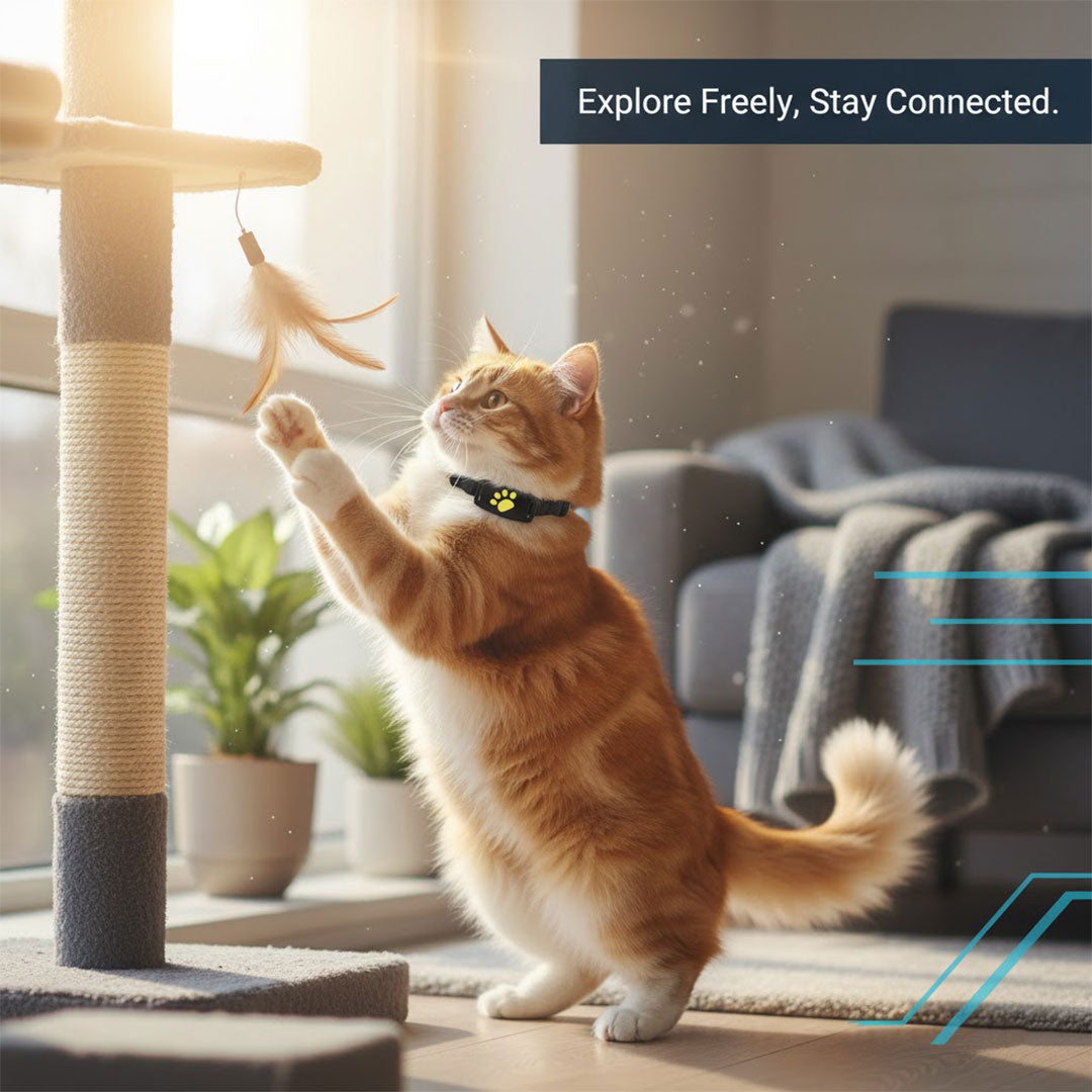 Cat Collar with GPS Tracking and Satellite Technology