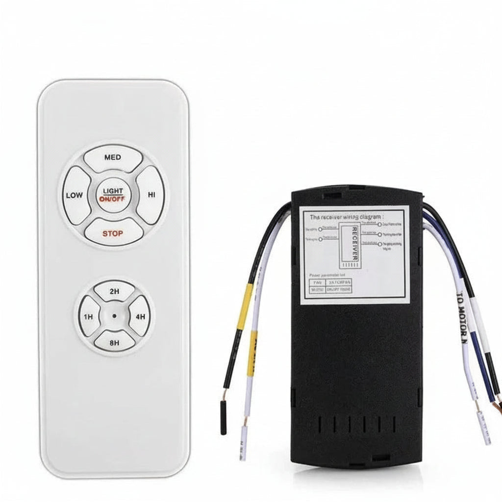 Ceiling Fan with Remote Control and Light Fixture