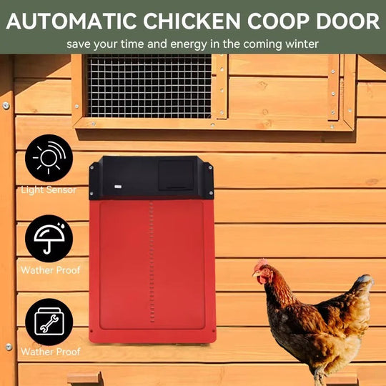 Chicken Coop Door with Light Sensor and Battery Power