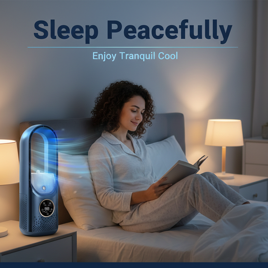 Cooling Fan with Bladeless Design and USB Port