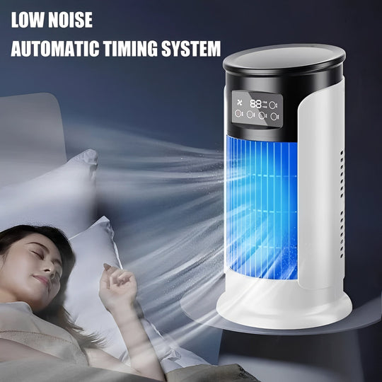 Cooling Fan with Portable Design and Water Reservoir