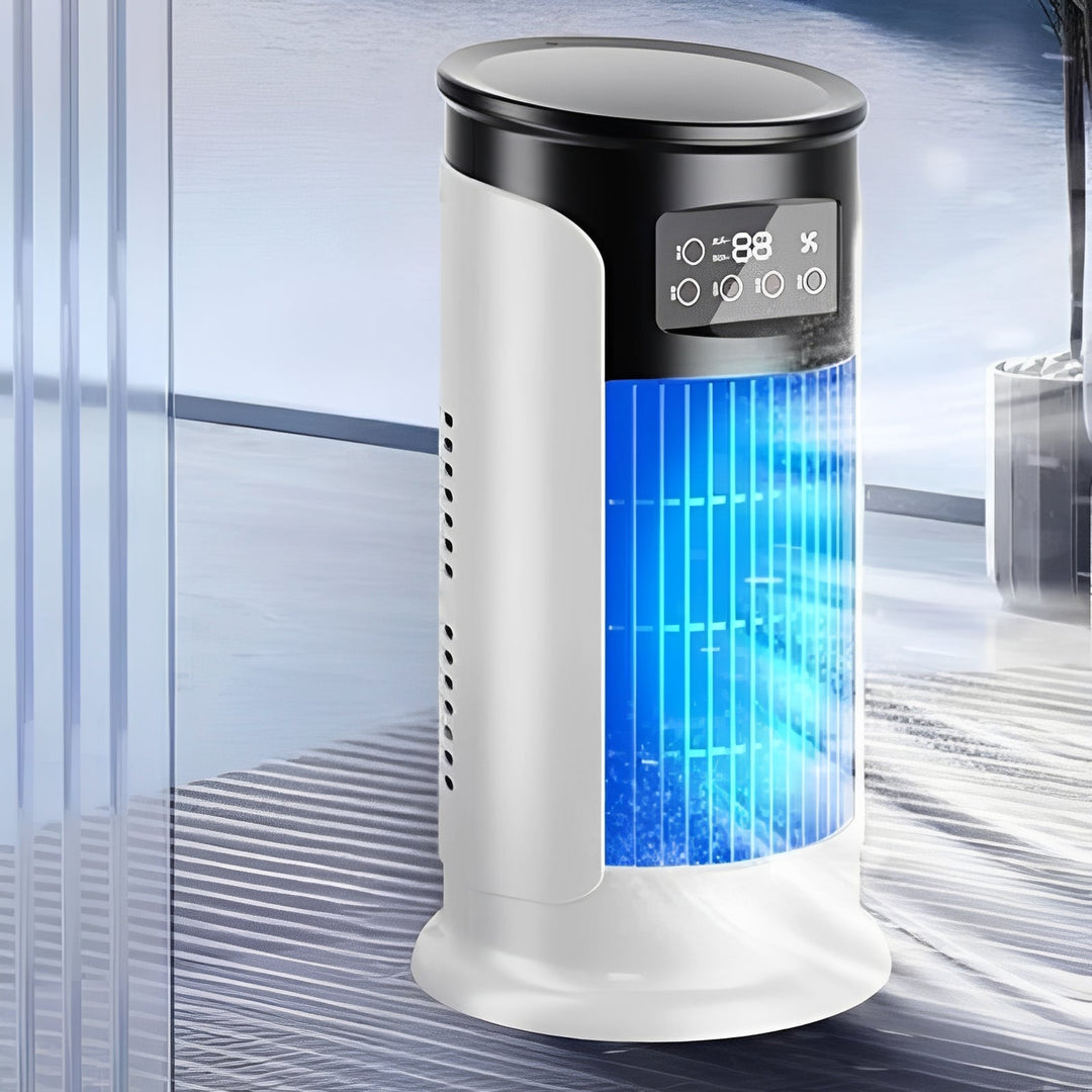 Cooling Fan with Portable Design and Water Reservoir