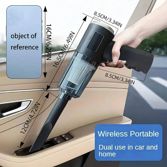 Cordless Car Vacuum with USB Charging and Handheld Design