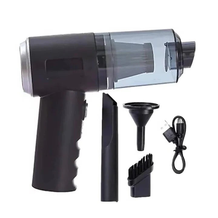 Cordless Car Vacuum with USB Charging and Handheld Design