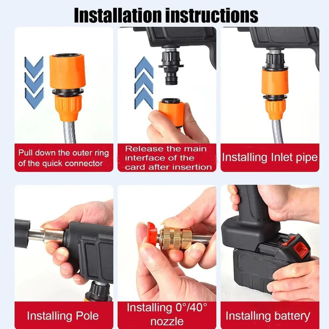 Cordless Car Washer with Rechargeable Battery and Portable Design