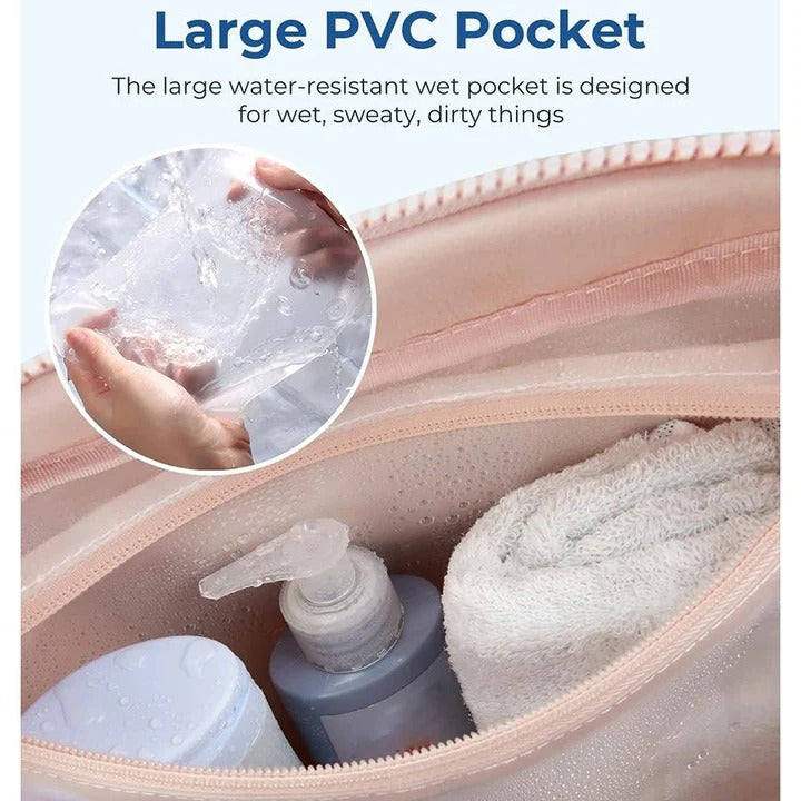 Cosmetic Bag with Travel Pouch and Toiletry Organizer