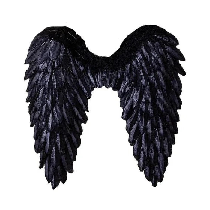 Costume Wings with Foldable Design and Feather Detail
