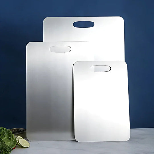Cutting Board with Stainless Steel Surface and Dishwasher Safe Design