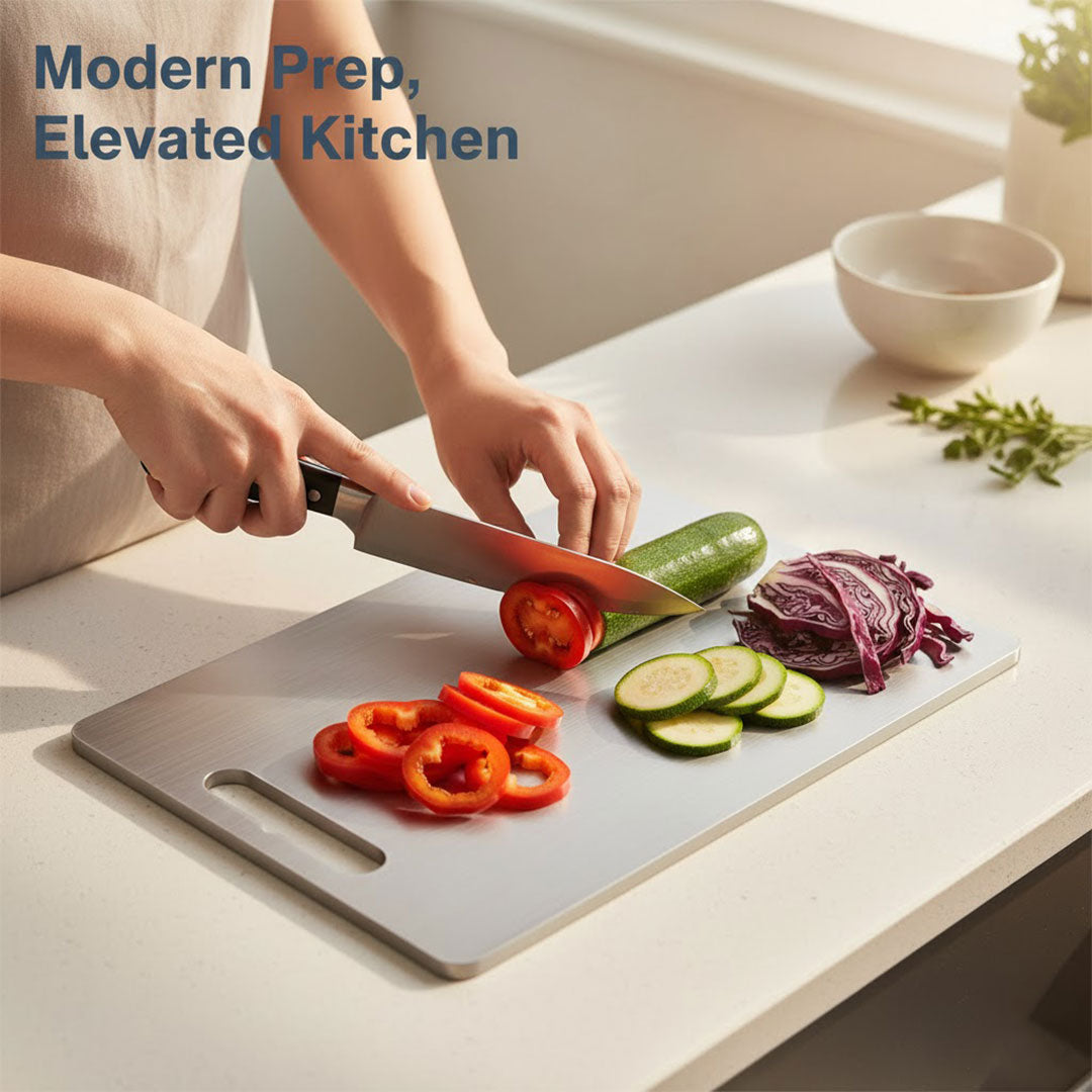 Cutting Board with Titanium Surface and Durable Design