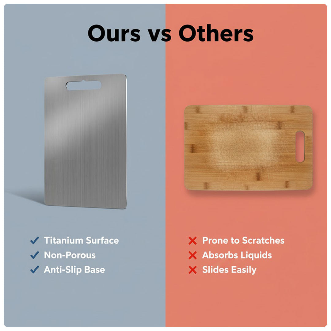 Cutting Board with Titanium Surface and Durable Design