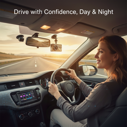 Dash Cam with Wireless Front and Rear Recording