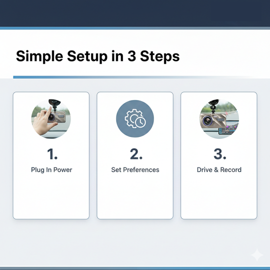 Dash Cam with Wireless Front and Rear Recording