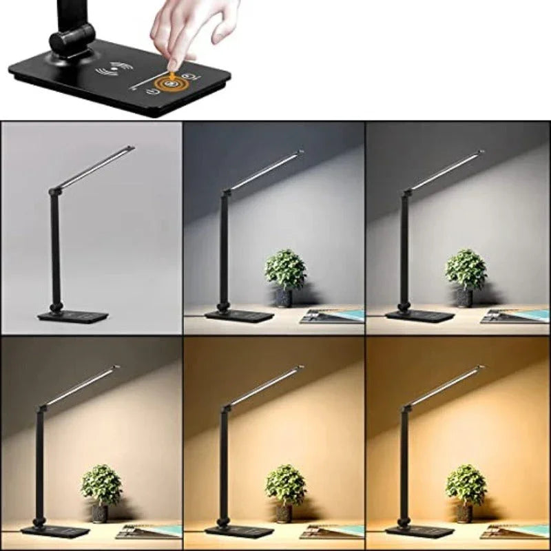 Desk Lamp with Wireless Charging and Touch Control