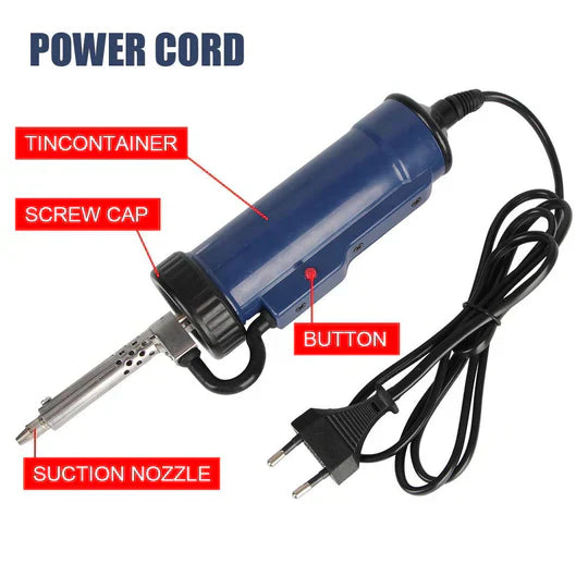 Desoldering Tool with Trigger Control and Three Nozzles