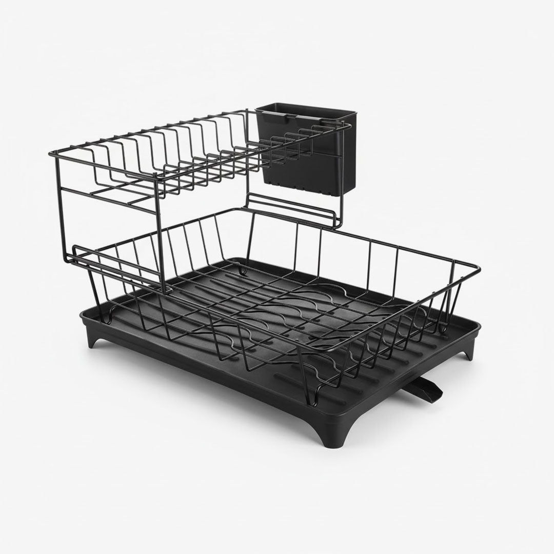 Dish Rack with Stainless Steel Design and Drip Tray