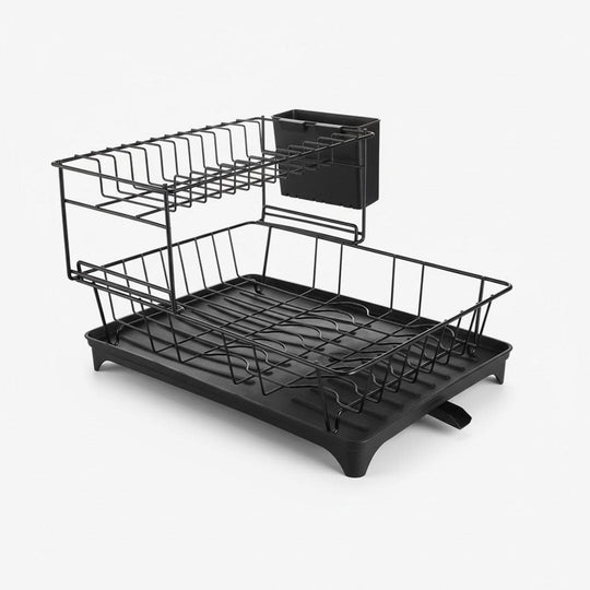 Dish Rack with Stainless Steel Design and Drip Tray