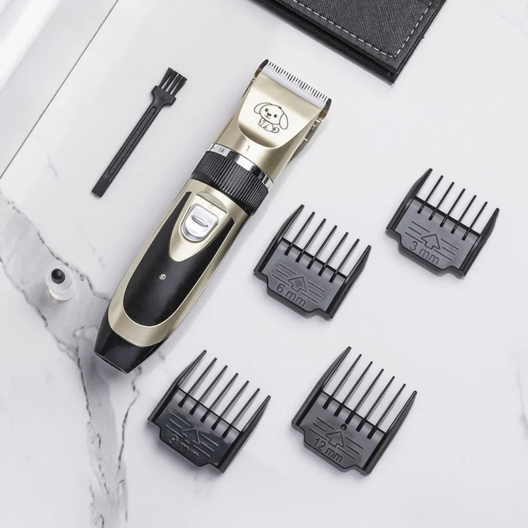 Dog Grooming Kit with Silent Motor and Adjustable Combs