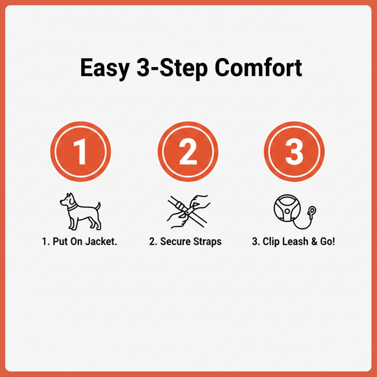 Dog Jacket with Winter Design and Harness Attachment