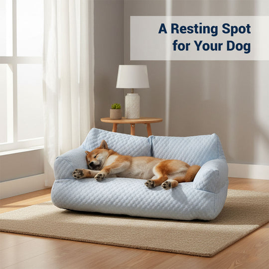Dog Sofa with Cooling Fabric and Supportive Design