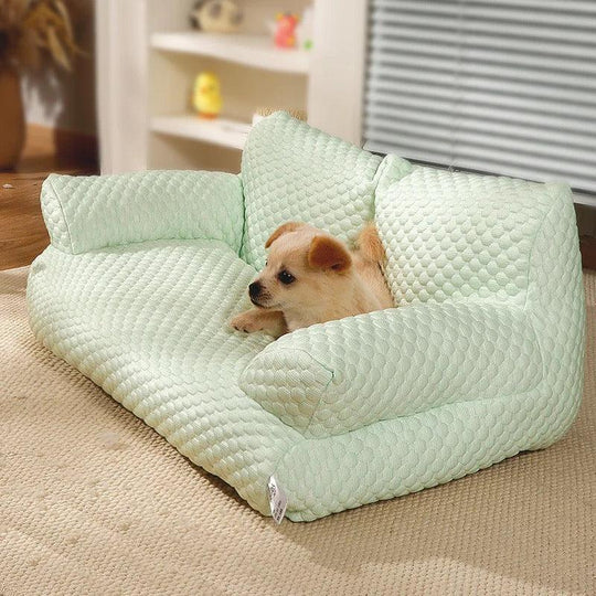 Dog Sofa with Cooling Fabric and Supportive Design