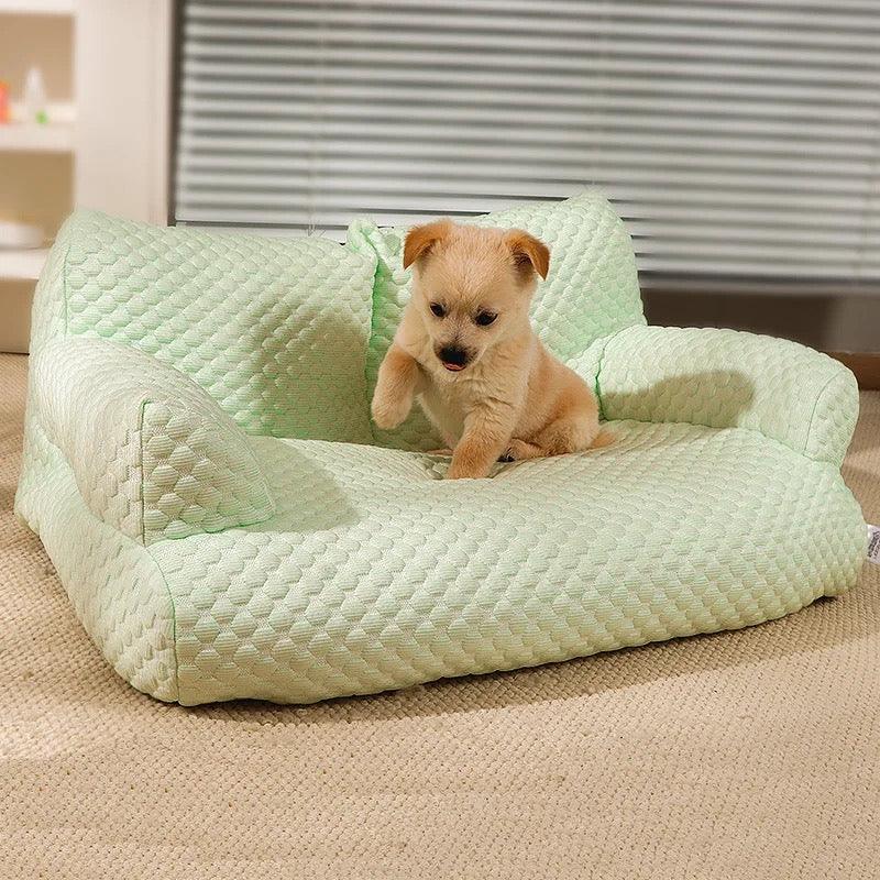 Dog Sofa with Cooling Fabric and Supportive Design