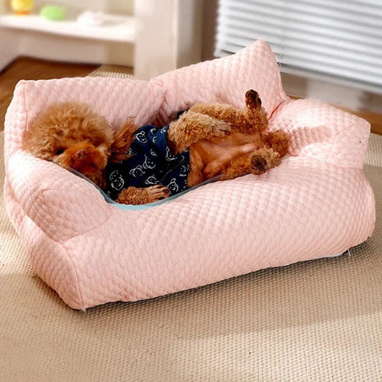 Dog Sofa with Cooling Fabric and Supportive Design