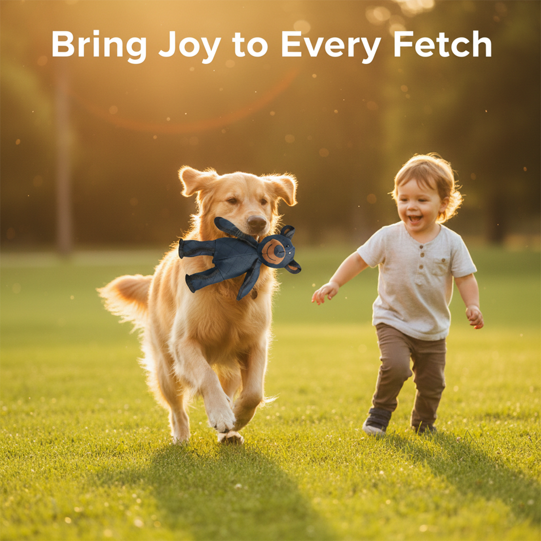 Dog Toy with Chew Resistance and Bear Design