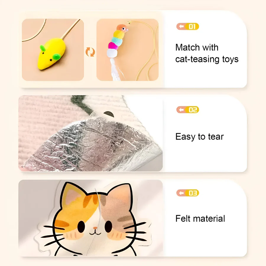 Cat Furniture with Wall Mount and Scratching Surface